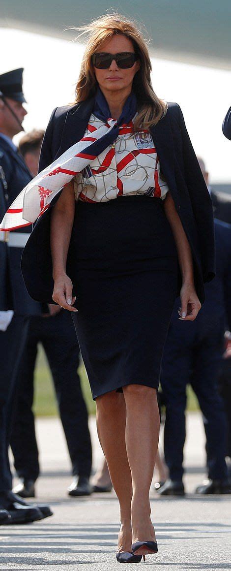 Melania Trump wears a military themed £650 Burberry blouse